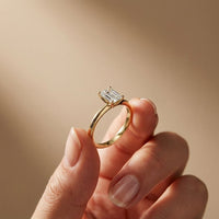 The Evermore 1 CT Emerald Cut Lab Grown Diamond Ring Gold