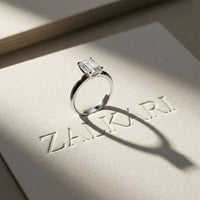The Evermore 1 CT Emerald Cut Lab Grown Diamond Ring White