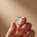 The Evermore 1 CT Emerald Cut Lab Grown Diamond Ring White