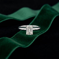The Evermore 1 CT Emerald Cut Lab Grown Diamond Ring White