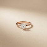 The Brielle 1 CT Heart Cut Lab Grown Diamond Valentine Ring Rose Gold