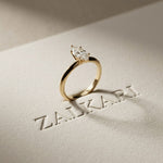 The Solenne 1 CT Marquise Cut Lab Grown Diamond Ring Gold