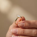 The Solenne 1 CT Marquise Cut Lab Grown Diamond Ring Gold
