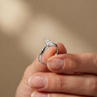 The Solenne 1 CT Marquise Cut Lab Grown Diamond Ring White