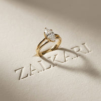 The Valencia Marquise Cut 2 Ct Lab Grown Diamond Split Shank Ring Gold