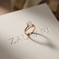 The Seraphine 2 CT Pear Cut Lab Grown Diamond Split Shank Ring Rose Gold