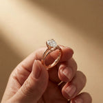 The Seraphine 2 CT Pear Cut Lab Grown Diamond Split Shank Ring Rose Gold