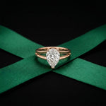 The Seraphine 2 CT Pear Cut Lab Grown Diamond Split Shank Ring Rose Gold