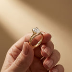 The Seraphine 2 CT Pear Cut Lab Grown Diamond Split Shank Ring Gold