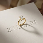 The Seraphine 2 CT Pear Cut Lab Grown Diamond Split Shank Ring Gold