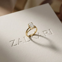 The Seraphine 2 CT Pear Cut Lab Grown Diamond Split Shank Ring Gold