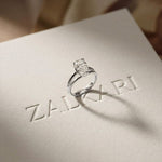 The Seraphine 2 CT Pear Cut Lab Grown Diamond Split Shank Ring White