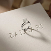 The Seraphine 2 CT Pear Cut Lab Grown Diamond Split Shank Ring White
