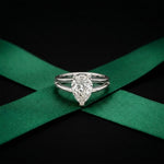 The Seraphine 2 CT Pear Cut Lab Grown Diamond Split Shank Ring White