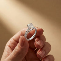 The Seraphine 2 CT Pear Cut Lab Grown Diamond Split Shank Ring White
