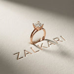 The Kensington 2 CT Princess Lab Grown Diamond Split Shank Ring Rose Gold