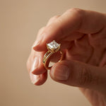 The Kensington 2 CT Princess Lab Grown Diamond Split Shank Ring Gold