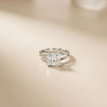 The Kensington 2 CT Princess Lab Grown Diamond Split Shank Ring White