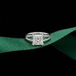 The Kensington 2 CT Princess Lab Grown Diamond Split Shank Ring White