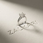 The Kensington 2 CT Princess Lab Grown Diamond Split Shank Ring White