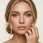 The Aurelia 2 CT Radiant Cut Lab Grown Diamond Split Shank Ring Rose Gold