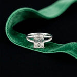 The Aurelia 2 CT Radiant Cut Lab Grown Diamond Split Shank Ring White