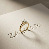 2 CT Asscher Cut Lab Grown Diamond Split Shank Monroe Ring Gold