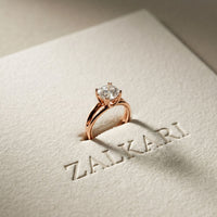 2 CT Cushion Cut Lab Grown Diamond The Vivienne Dual Prong Ring Rose Gold