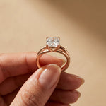 2 CT Cushion Cut Lab Grown Diamond The Vivienne Dual Prong Ring Rose Gold