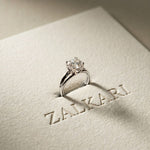2 CT Cushion Cut Lab Grown Diamond The Vivienne Dual Prong Ring White