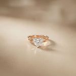 The Sienna 2 CT Heart Cut Lab Grown Diamond Dual Prong Ring Rose Gold