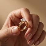 The Sienna 2 CT Heart Cut Lab Grown Diamond Dual Prong Ring Gold