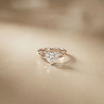 The Sienna 2 CT Heart Cut Lab Grown Diamond Dual Prong Ring White