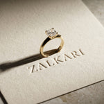 1.50 Ct Cushion Cut Lab Grown Diamond Brielle Solitaire Ring Gold
