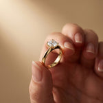 1.50 Ct Cushion Cut Lab Grown Diamond Brielle Solitaire Ring Gold
