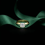 1.50 Ct Cushion Cut Lab Grown Diamond Brielle Solitaire Ring Gold