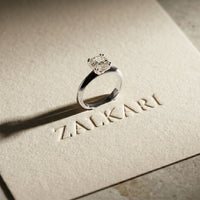 1.50 Ct Cushion Cut Lab Grown Diamond Brielle Solitaire Ring White