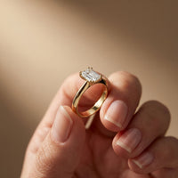 The Astoria 1.50 CT Emerald Cut Lab Grown Diamond Dual Prong Ring Gold