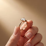The Rosalie 1.50 CT Heart Cut Lab Grown Diamond Ring Rose Gold