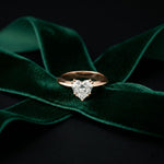 The Rosalie 1.50 CT Heart Cut Lab Grown Diamond Ring Rose Gold