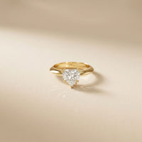 The Rosalie 1.50 CT Heart Cut Lab Grown Diamond Ring Gold