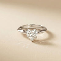 The Rosalie 1.50 CT Heart Cut Lab Grown Diamond Ring White