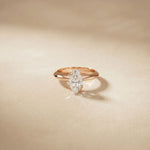 The Verona 2 CT Marquise Cut Lab Grown Diamond Ring Rose Gold