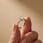 The Verona 2 CT Marquise Cut Lab Grown Diamond Ring Rose Gold