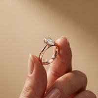 The Verona 2 CT Marquise Cut Lab Grown Diamond Ring Rose Gold