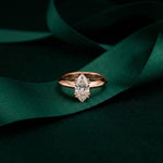The Verona 2 CT Marquise Cut Lab Grown Diamond Ring Rose Gold