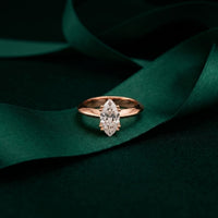 The Verona 2 CT Marquise Cut Lab Grown Diamond Ring Rose Gold
