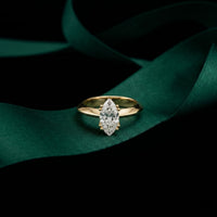 The Verona 2 CT Marquise Cut Lab Grown Diamond Ring Gold