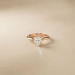 The Isabelle 1.50 CT Pear Cut Lab Grown Diamond Ring For Her Rose Gold