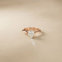 The Isabelle 1.50 CT Pear Cut Lab Grown Diamond Ring For Her Rose Gold